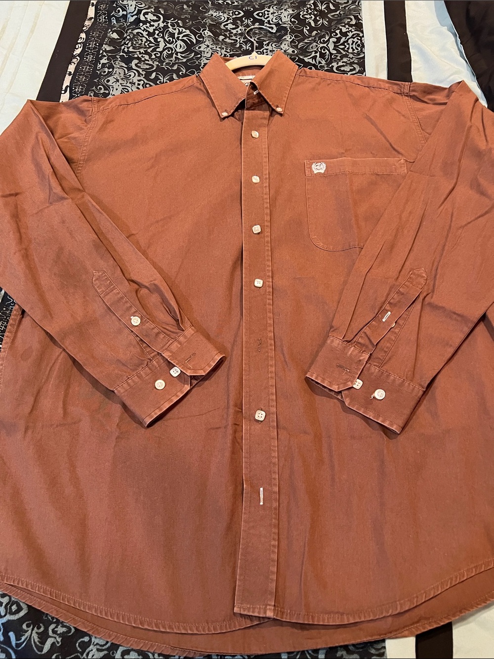 Cinch Men's Button-Down Shirt - Rust